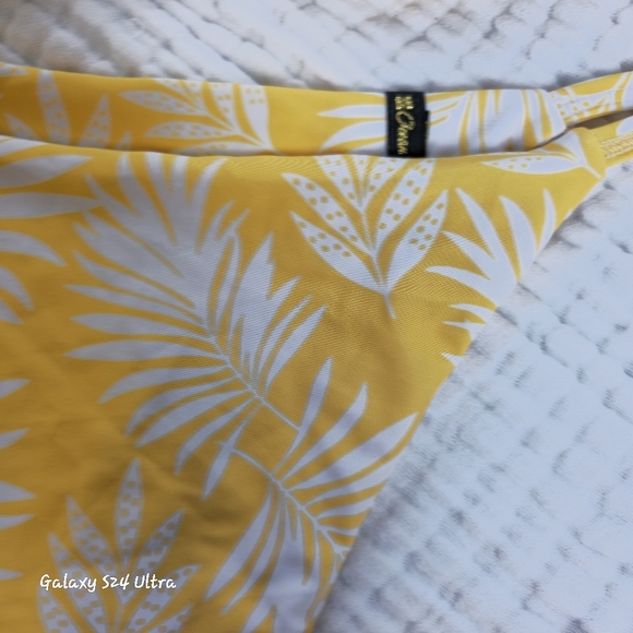 Yellow Leaf Print Bikini Set - Picture 8 of 11